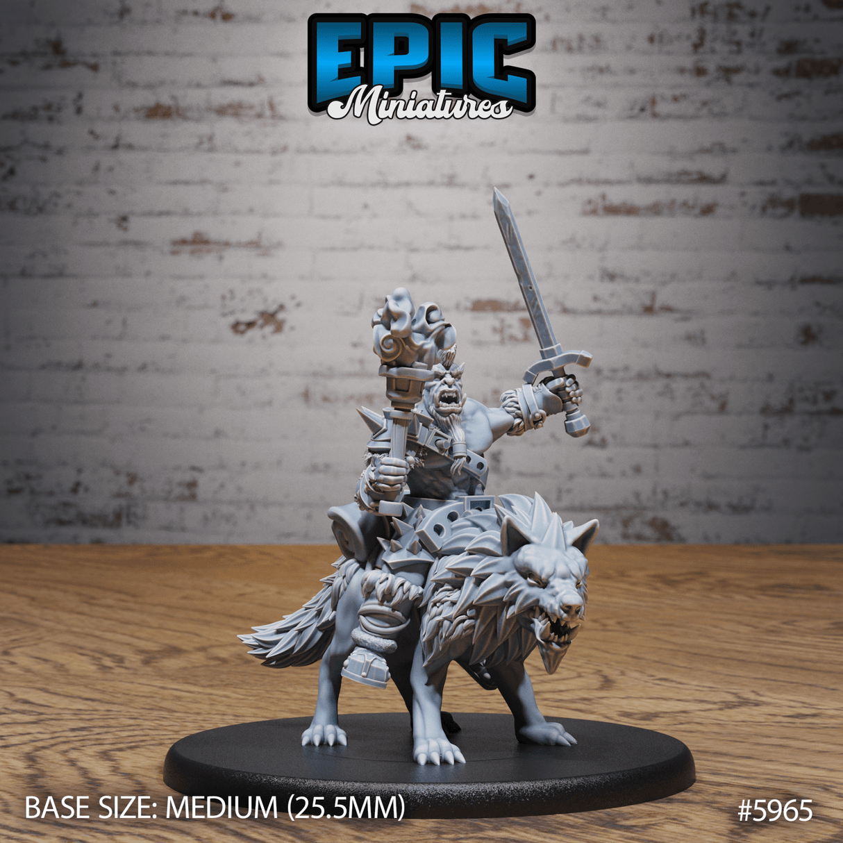 Snow Orc Miniature | B - Tabletop RPG & D&D miniature. Perfect for wargaming & collectors