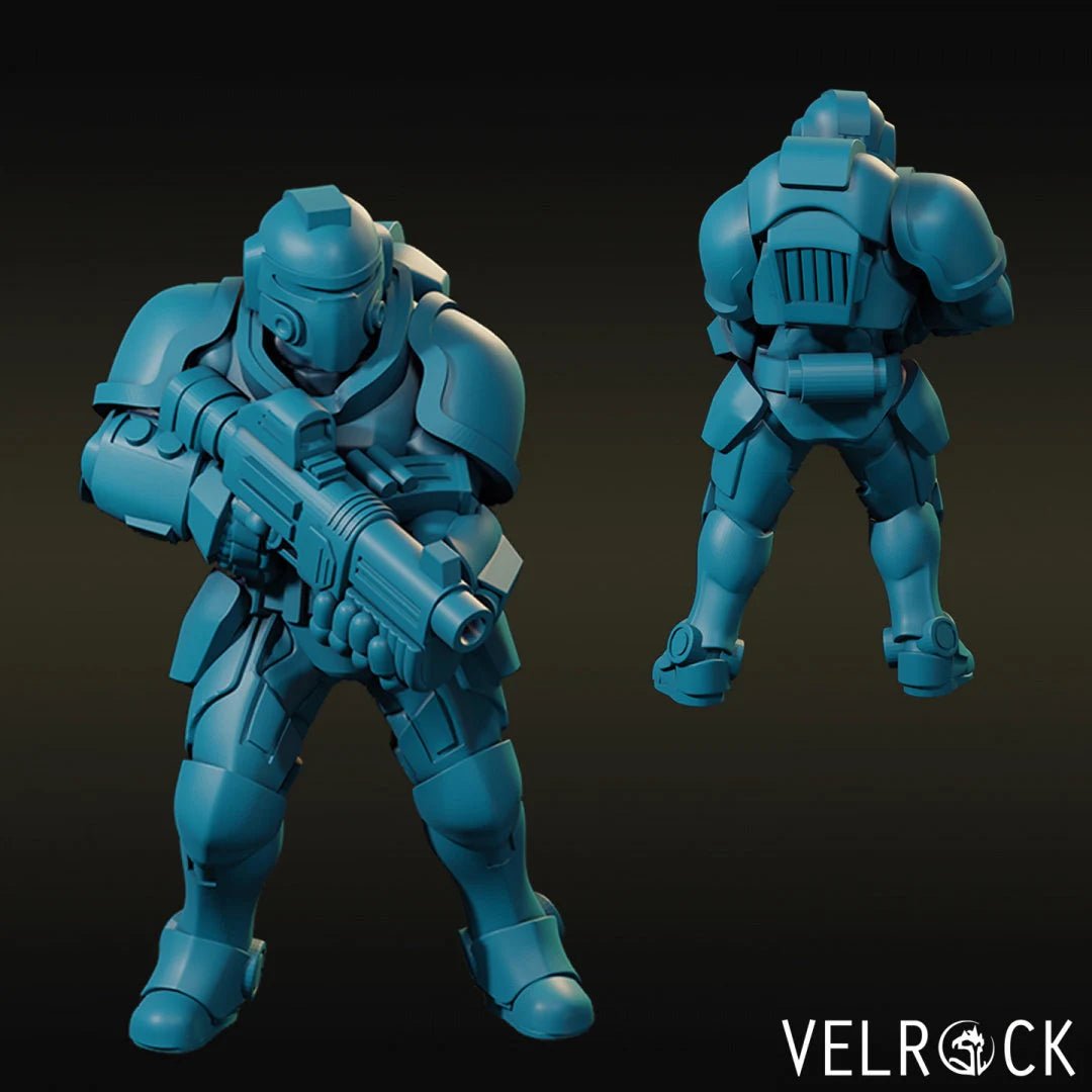 Special Marines Force Miniature | D - Tabletop RPG & D&D miniature. Perfect for wargaming & collectors