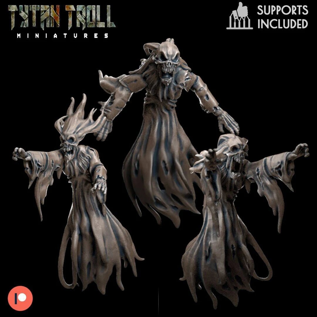 Spectre Bundle Miniature | Set of 3 - Tabletop RPG & D&D miniature. Perfect for wargaming & collectors