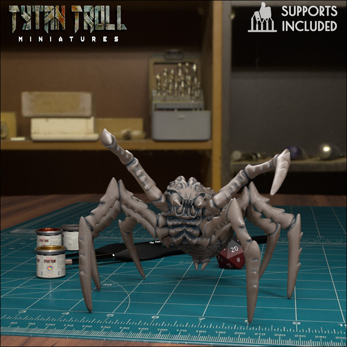Spider Bundle Miniature | E - Tabletop RPG & D&D miniature. Perfect for wargaming & collectors