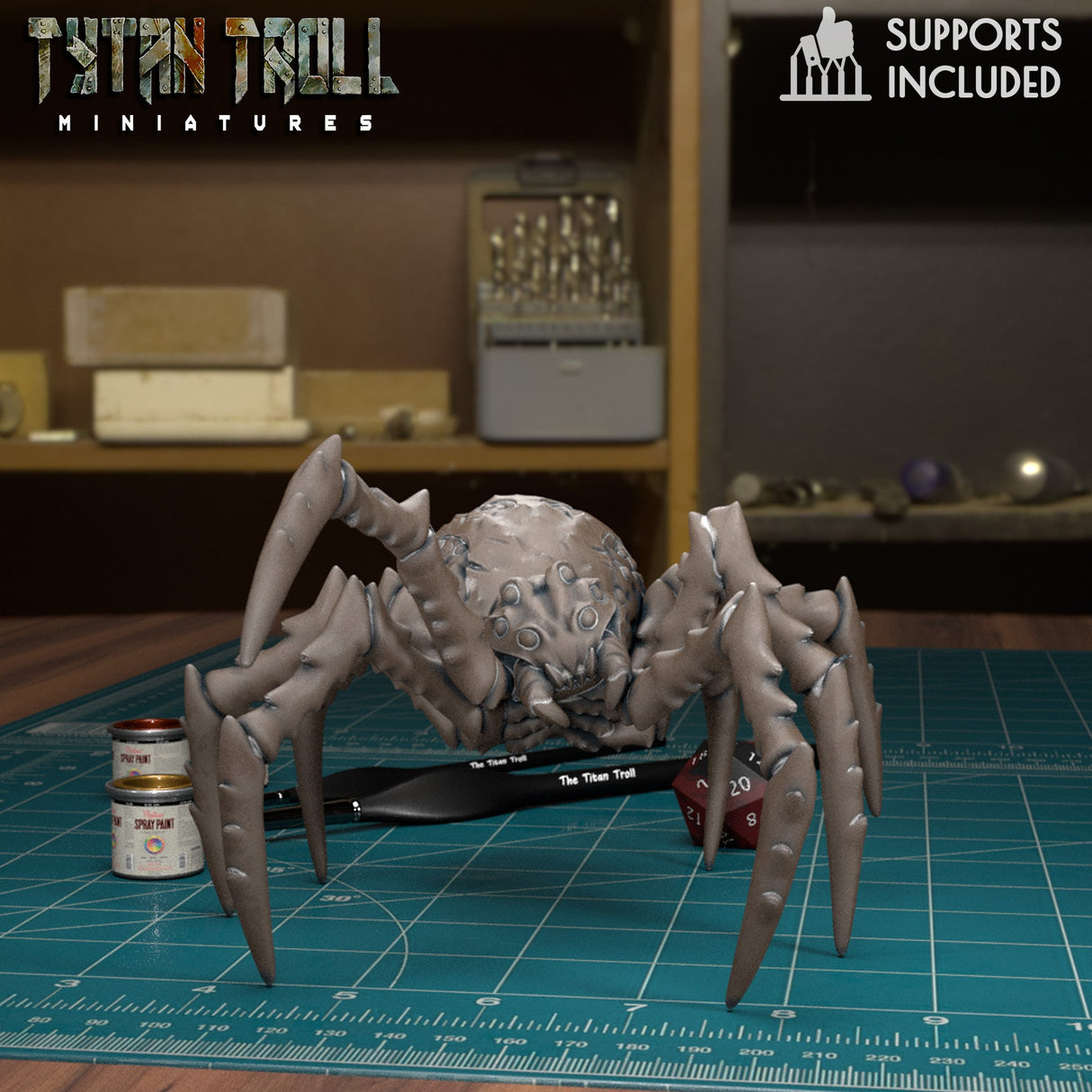 Spider Bundle Miniature | H - Tabletop RPG & D&D miniature. Perfect for wargaming & collectors