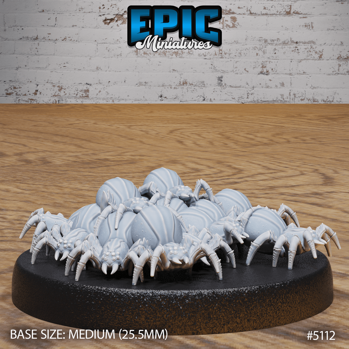 Spider Swarm Miniature | B - Tabletop RPG & D&D miniature. Perfect for wargaming & collectors
