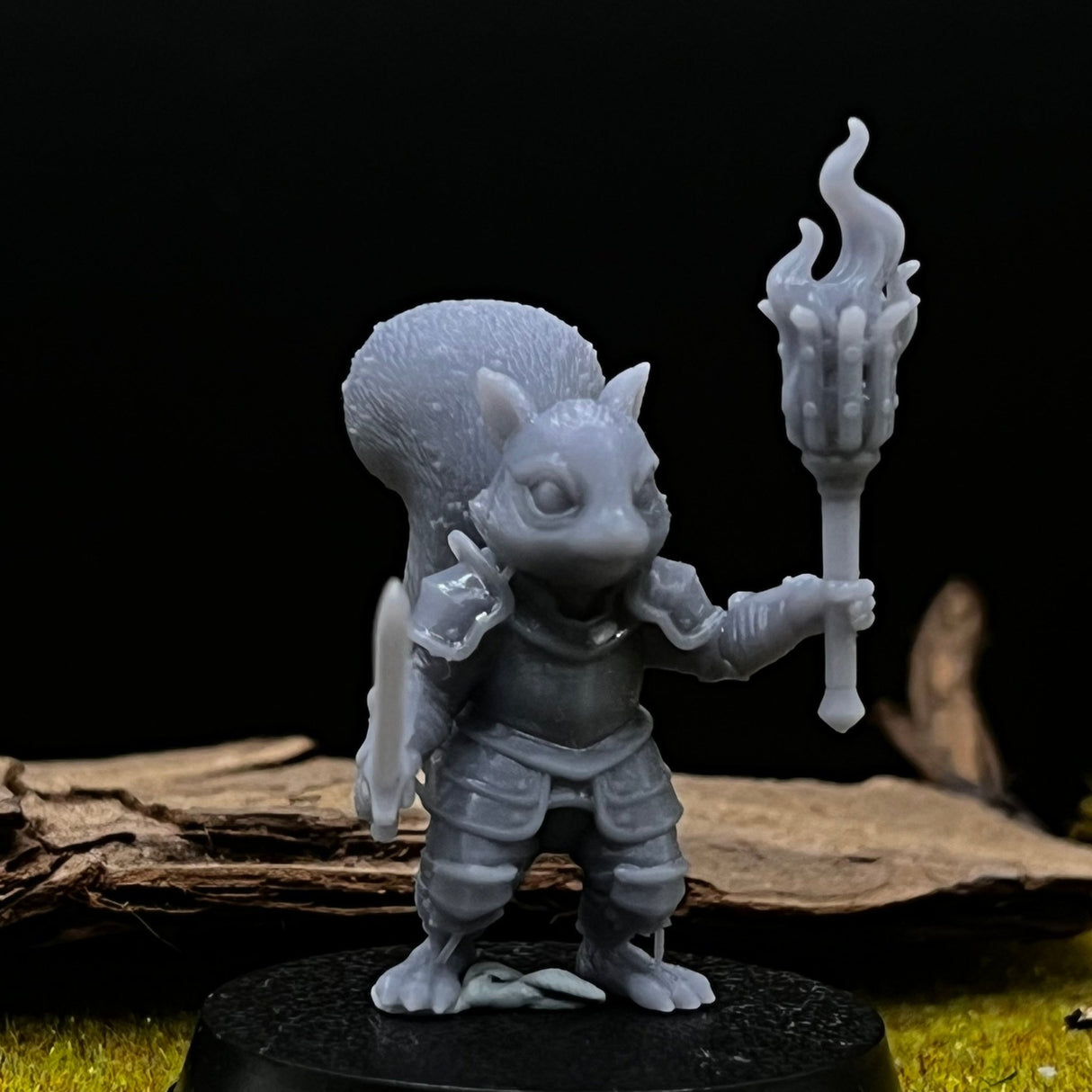 Squirrel Folk Miniature | 28mm - Tabletop RPG & D&D miniature. Perfect for wargaming & collectors