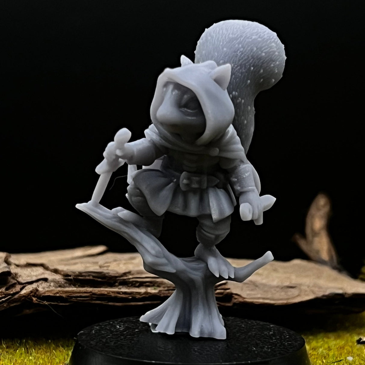 Squirrel Ranger Miniature | Set of 4 - Tabletop RPG & D&D miniature. Perfect for wargaming & collectors