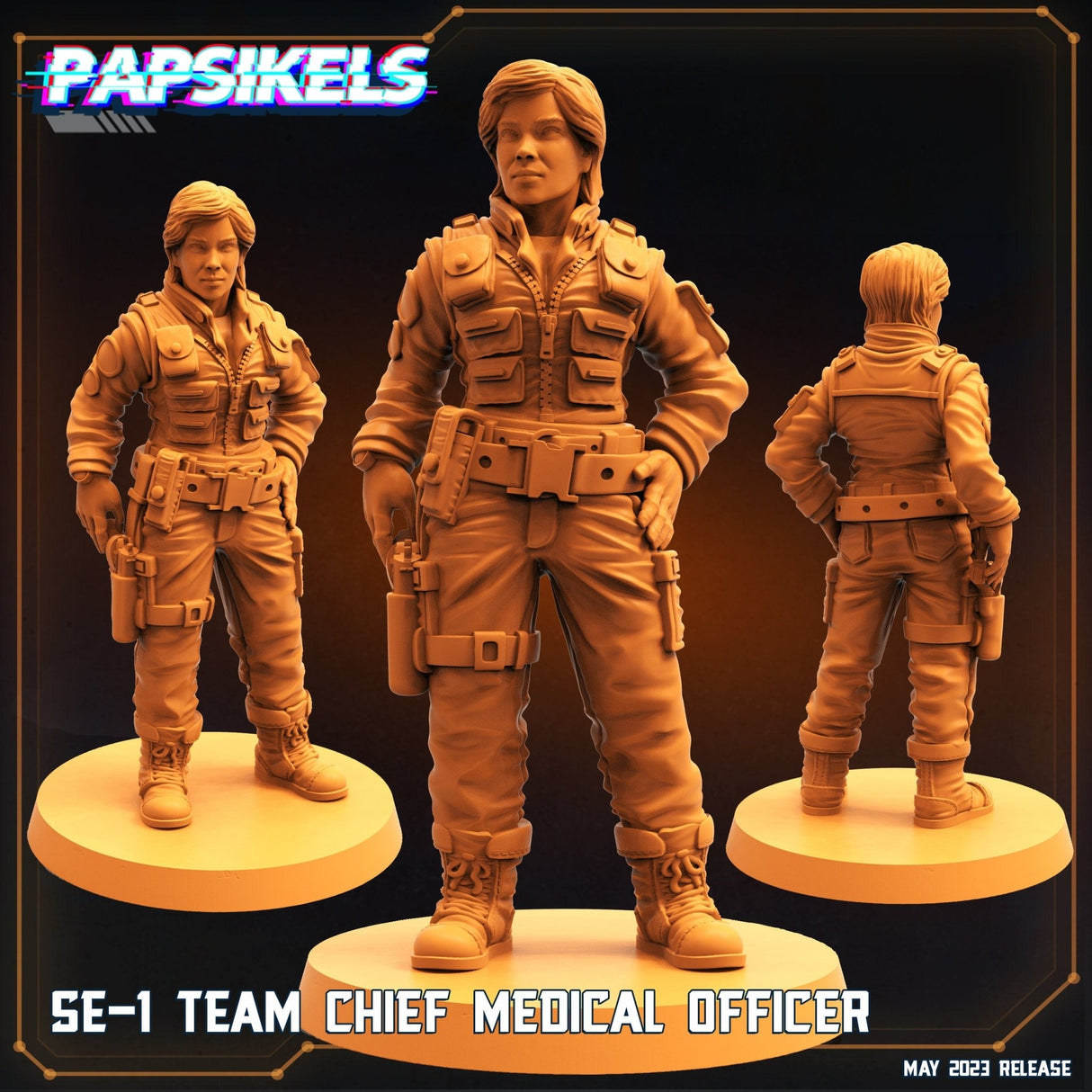 Star Enterance Expedition Team Miniature | Medic - Tabletop RPG & D&D miniature. Perfect for wargaming & collectors