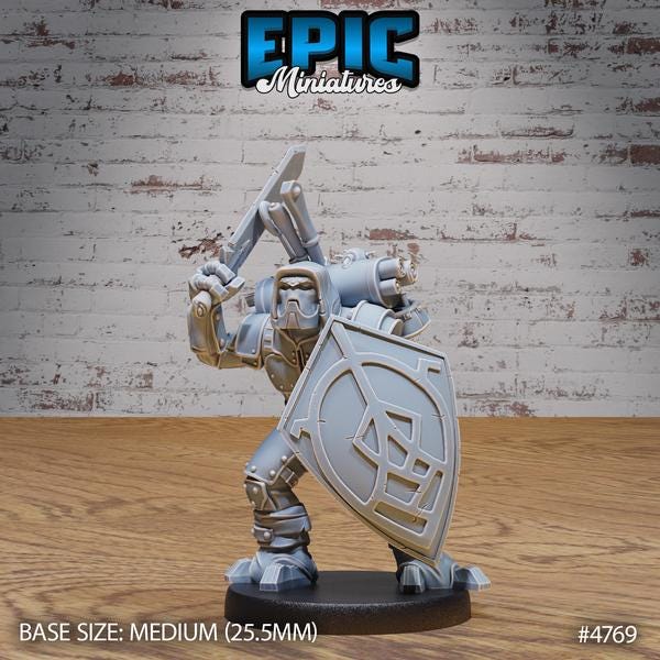 Steel Construct Miniature | 4769 - Tabletop RPG & D&D miniature. Perfect for wargaming & collectors