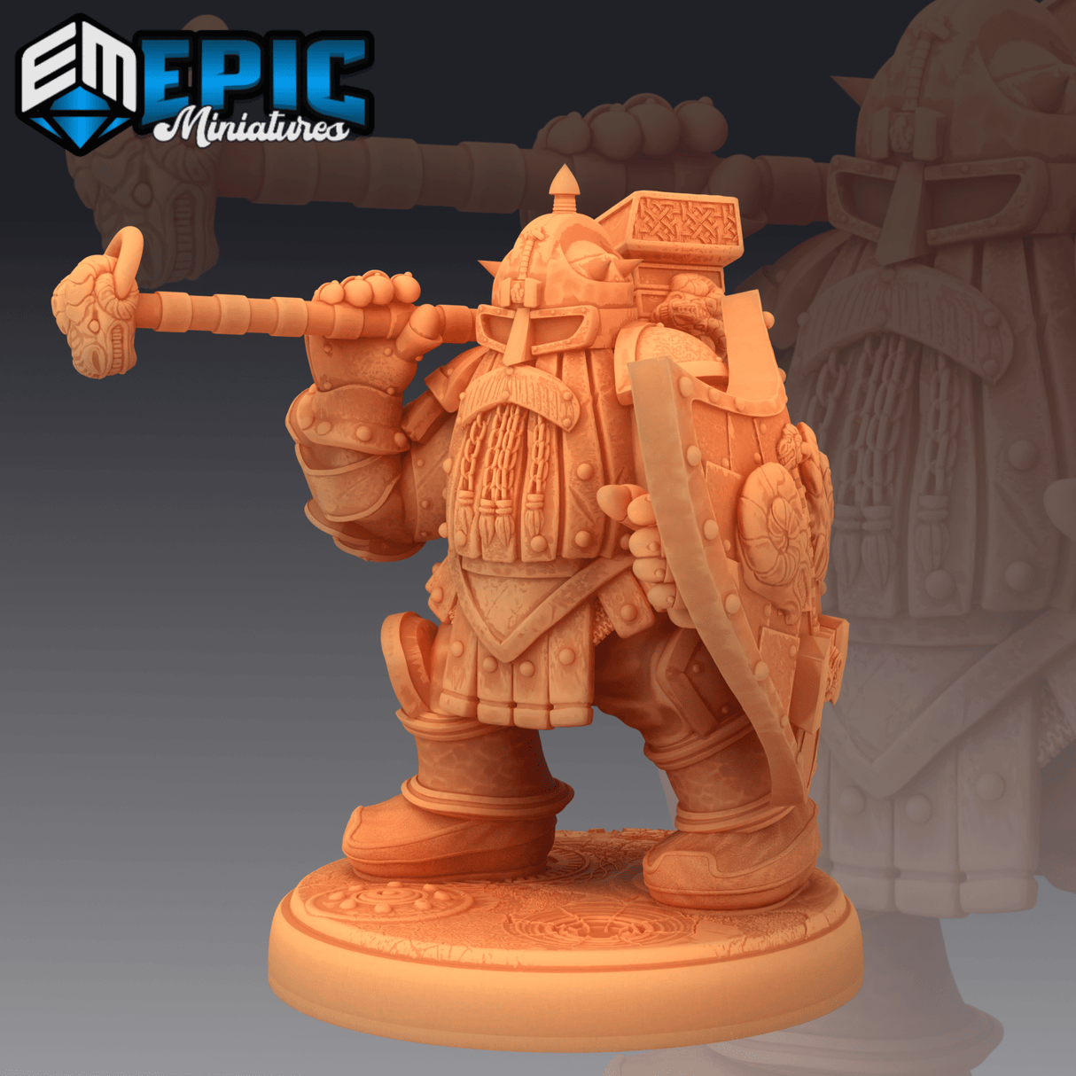 Steel Dwarf Miniature | B - Tabletop RPG & D&D miniature. Perfect for wargaming & collectors