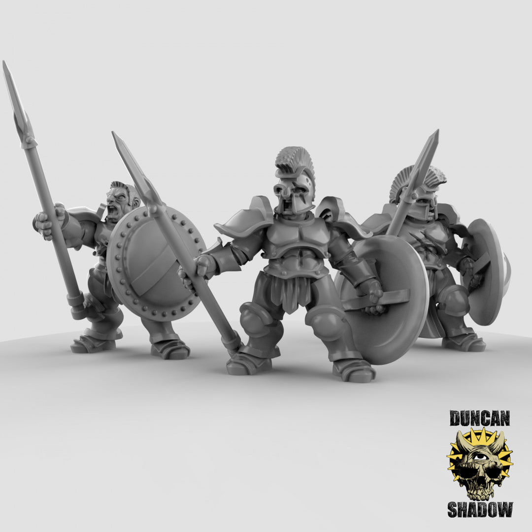 Storm Guard Miniature greek spartans | Set of 3 - Tabletop RPG & D&D miniature. Perfect for wargaming & collectors
