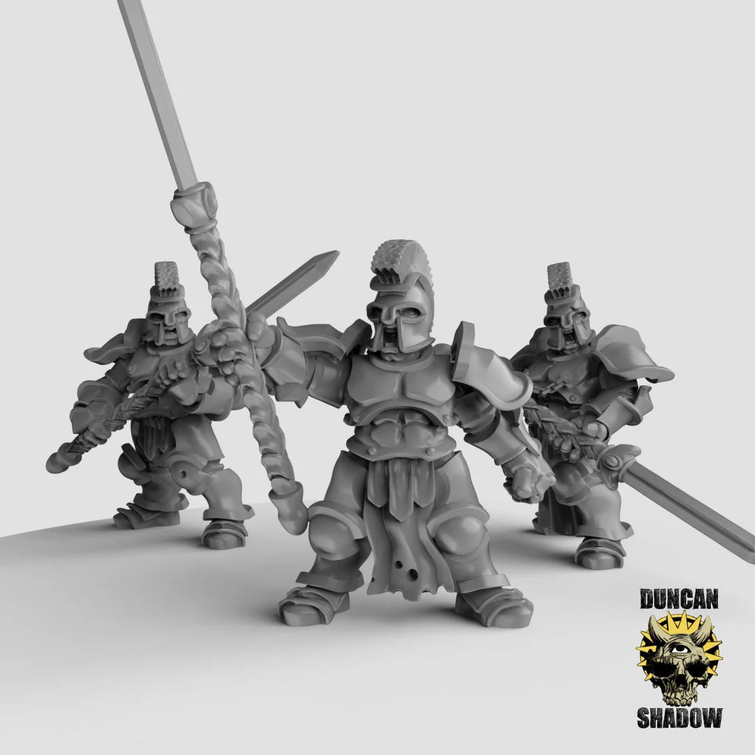 Storm Guard Miniature Greek spearmen | Set of 3 - Tabletop RPG & D&D miniature. Perfect for wargaming & collectors