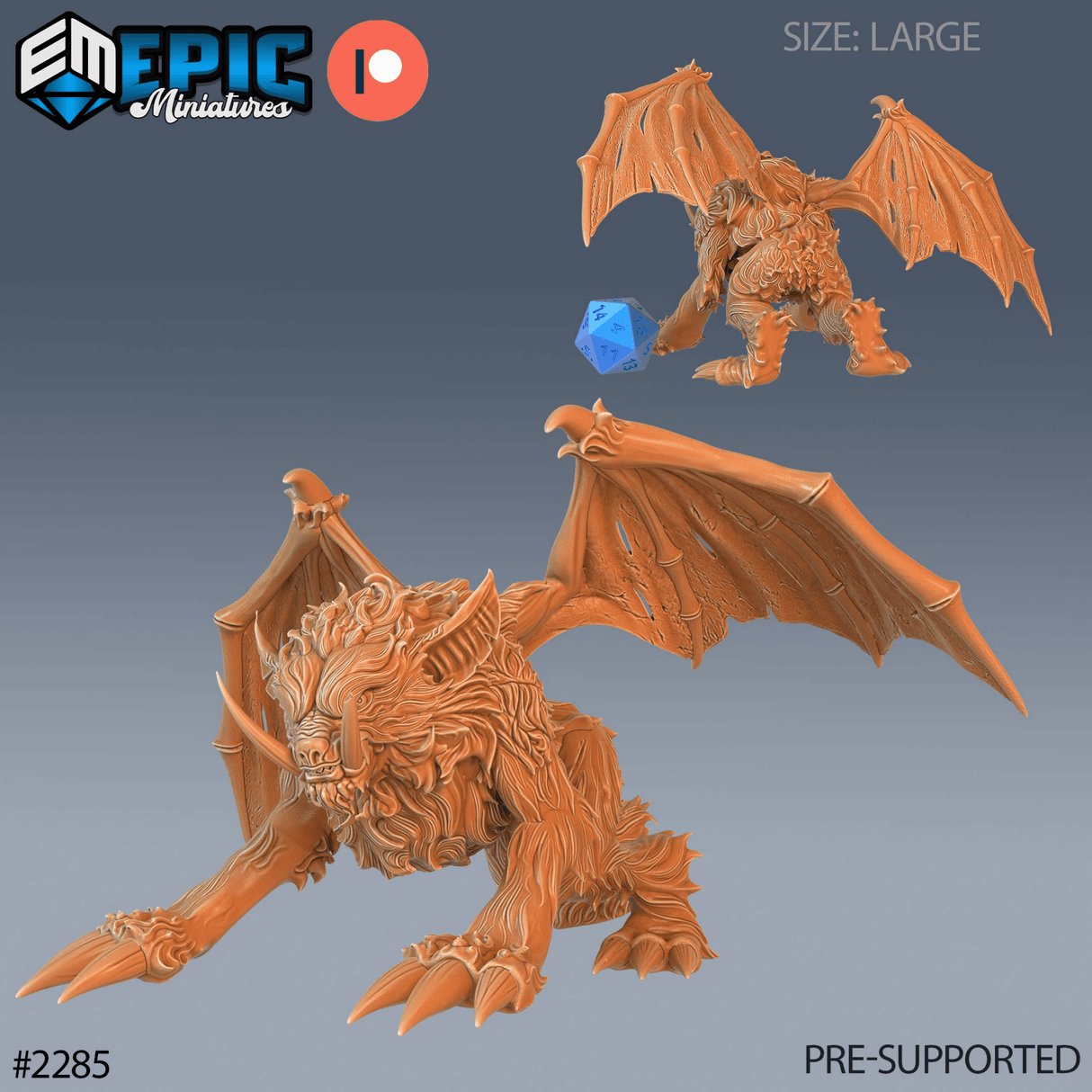 Summoned Beast Miniature | A - Tabletop RPG & D&D miniature. Perfect for wargaming & collectors