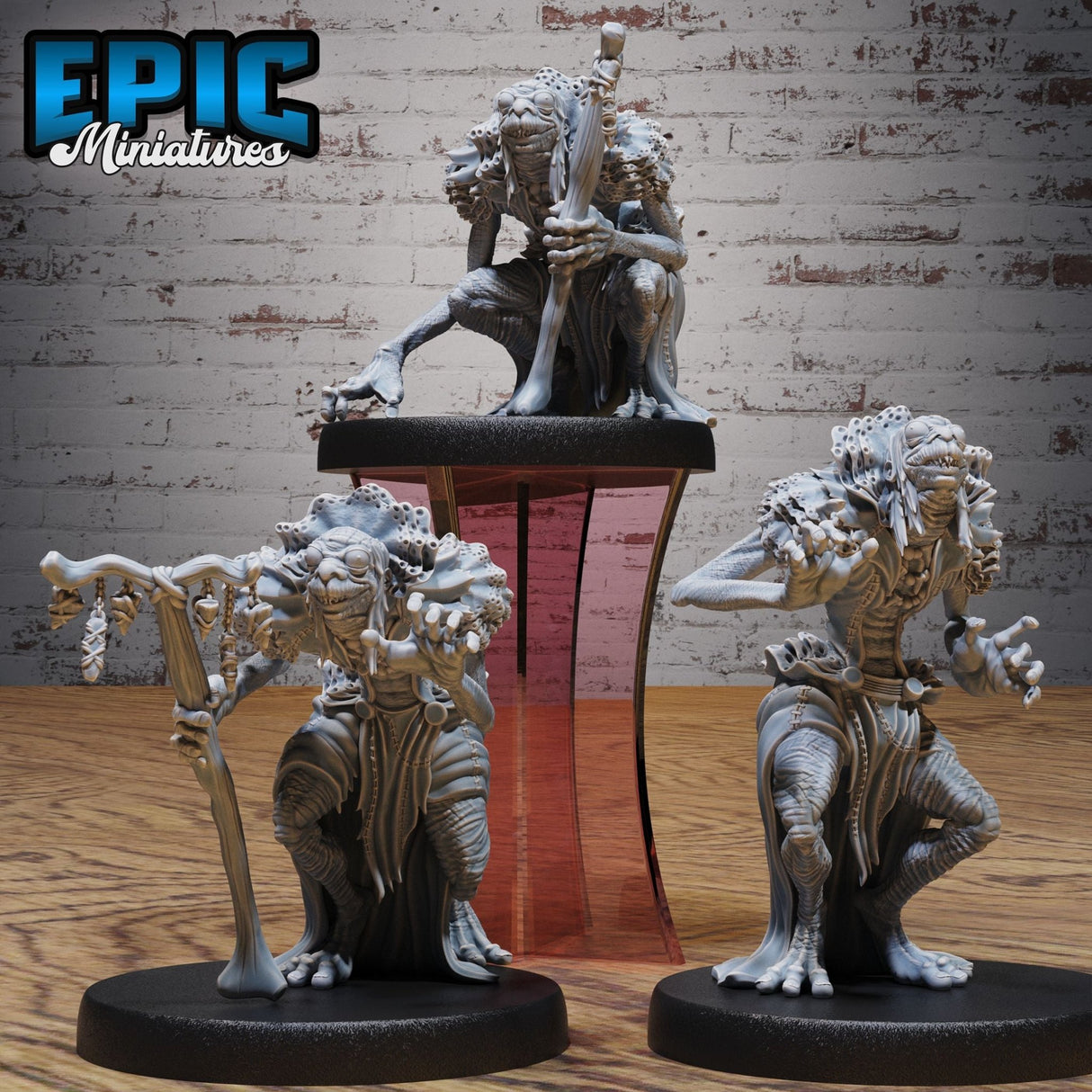 Swamp hag elder Miniature | Set of 3 - Tabletop RPG & D&D miniature. Perfect for wargaming & collectors