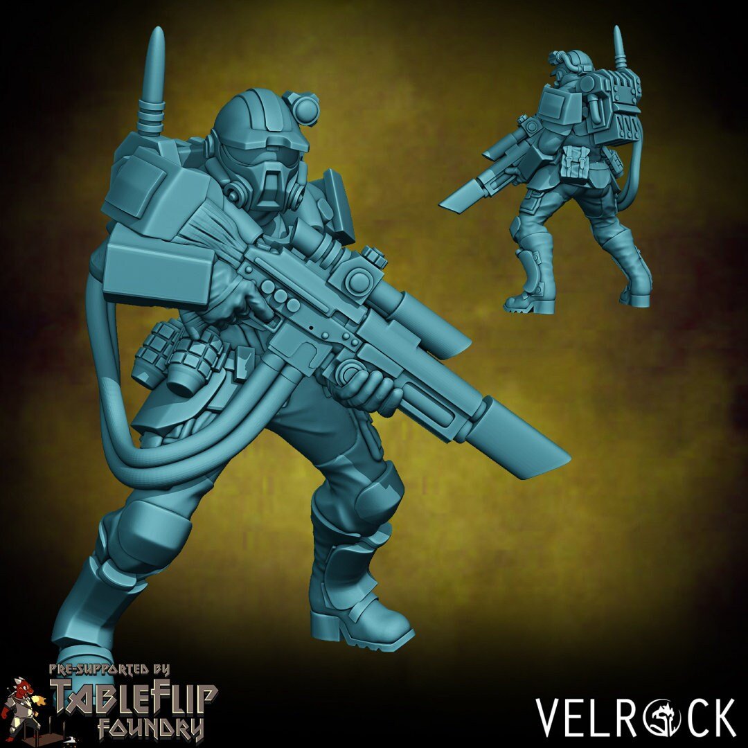 Tempest Guardsmen Miniature | D - Tabletop RPG & D&D miniature. Perfect for wargaming & collectors