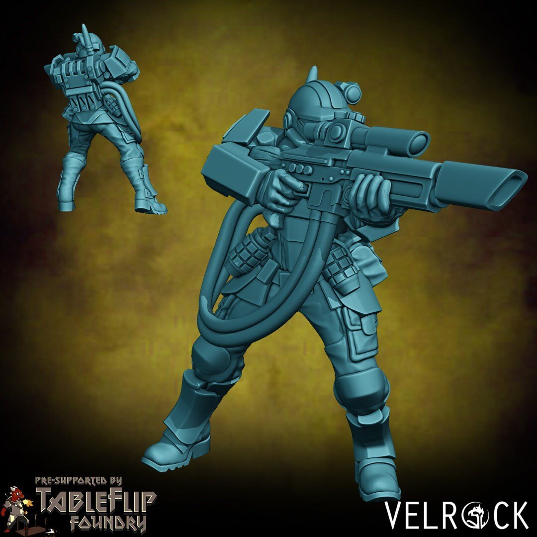 Tempest Guardsmen Miniature | G - Tabletop RPG & D&D miniature. Perfect for wargaming & collectors