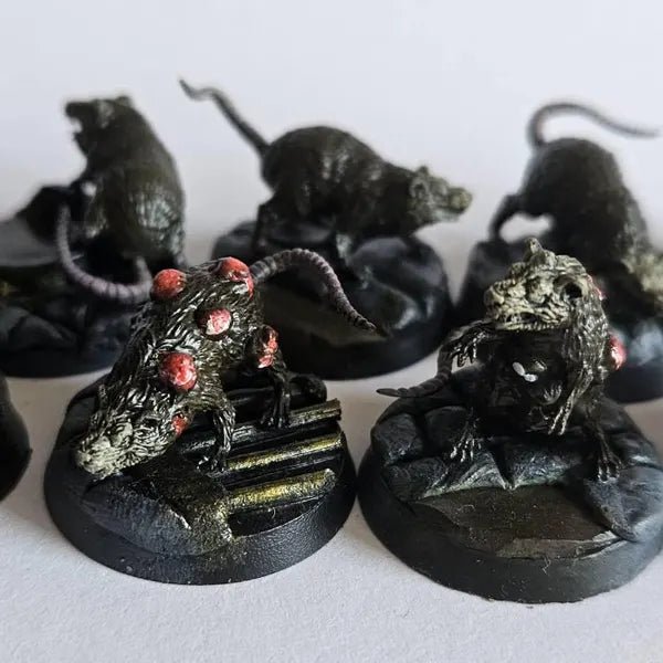 The Giant Plague Rat Miniature | Plague Rat 1 - Tabletop RPG & D&D miniature. Perfect for wargaming & collectors