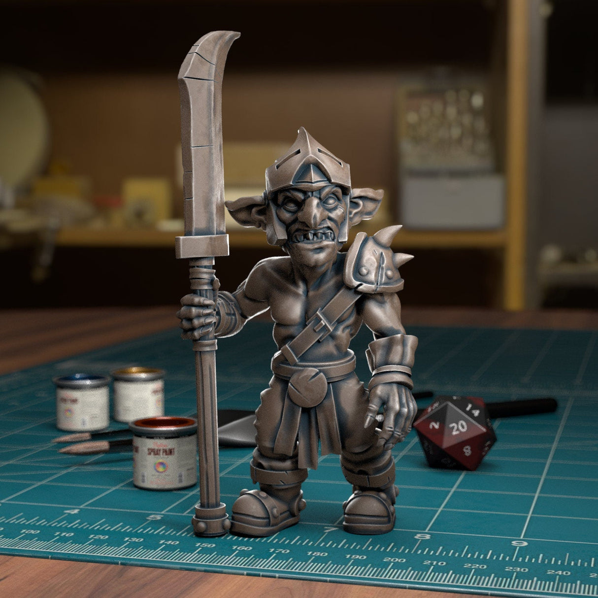 The Goblin Spearmen Miniature | Full Set All Models - Tabletop RPG & D&D miniature. Perfect for wargaming & collectors