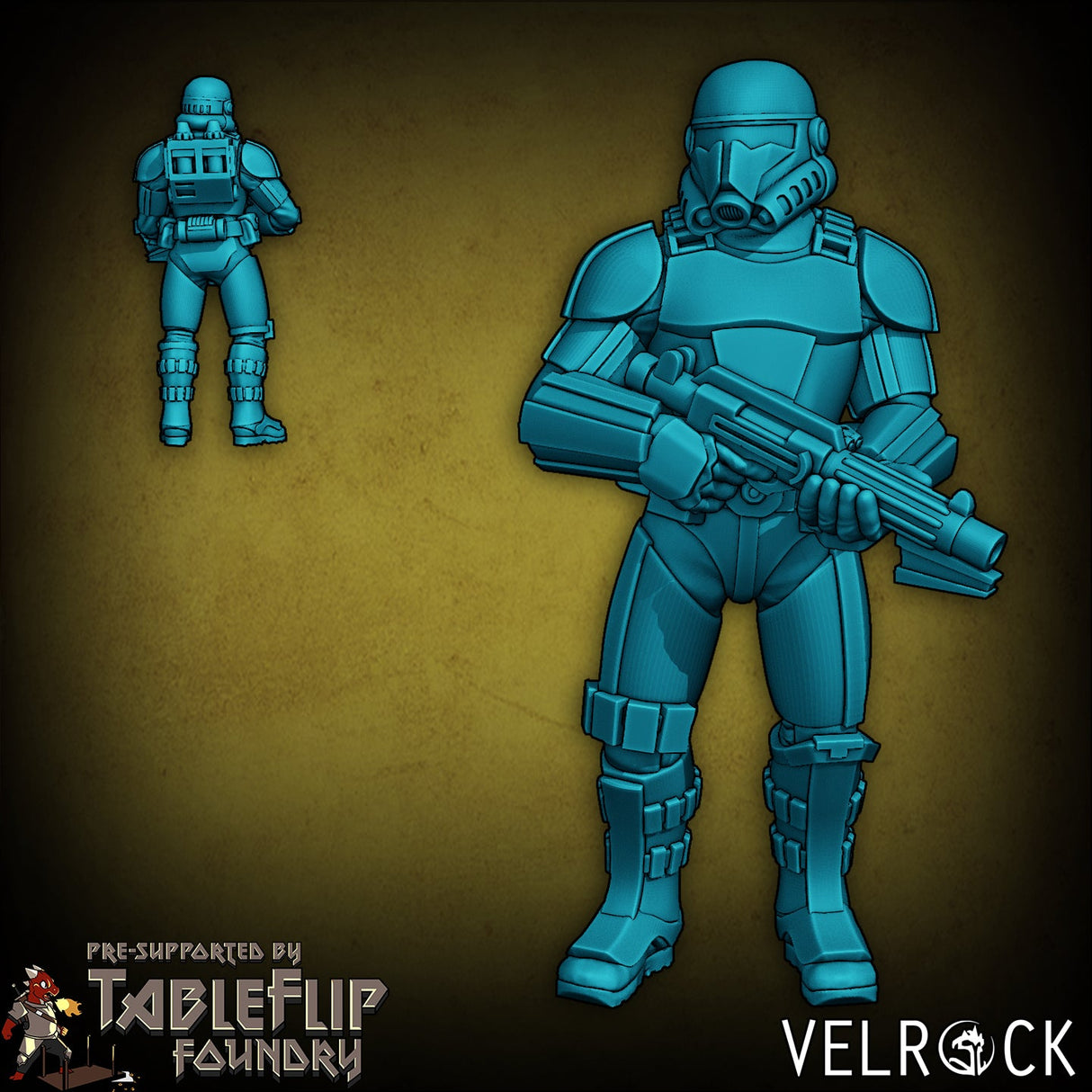 The New Empire Troopers Guard Miniature | E - Tabletop RPG & D&D miniature. Perfect for wargaming & collectors
