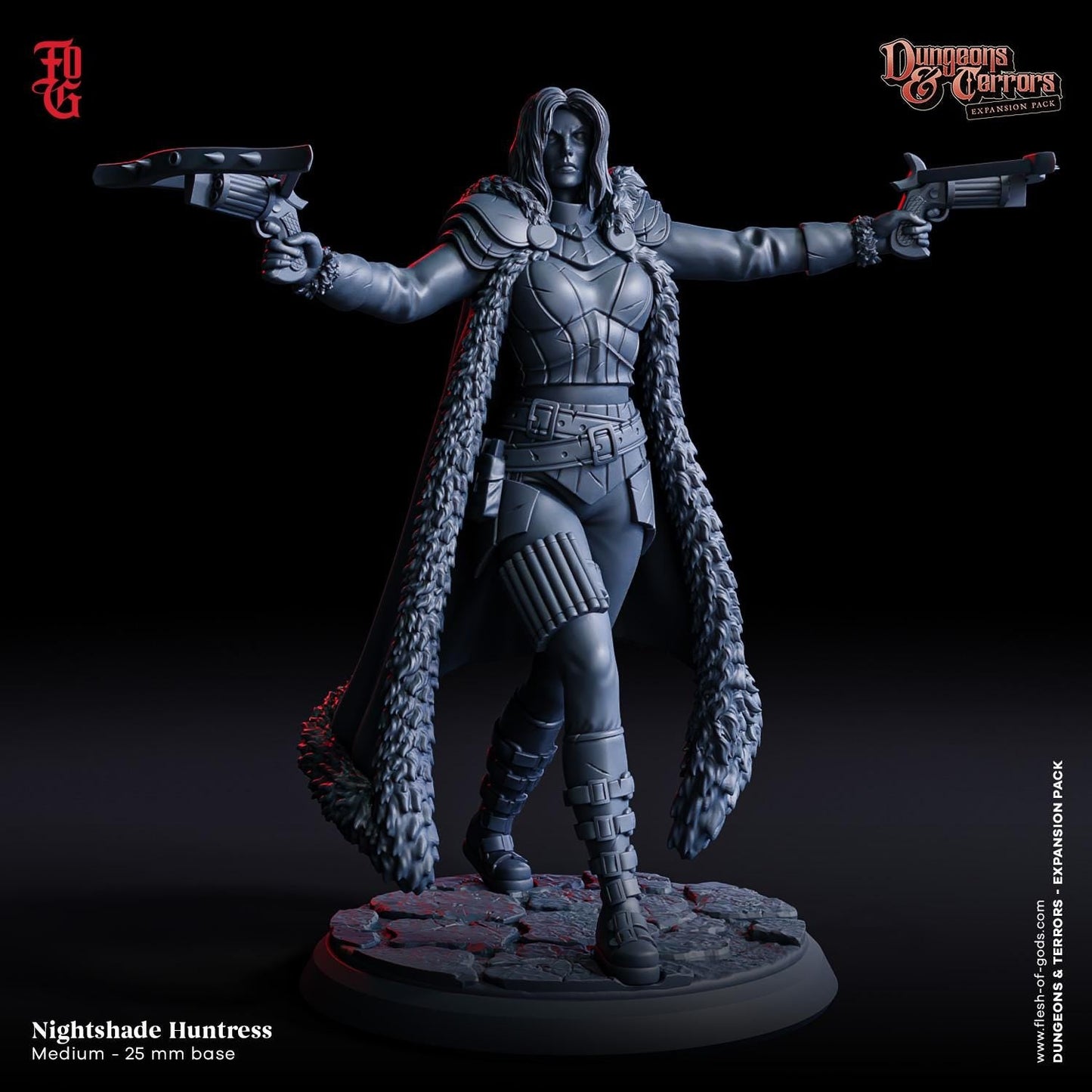 The Noble Vampire Miniature - The Huntress - 32mm