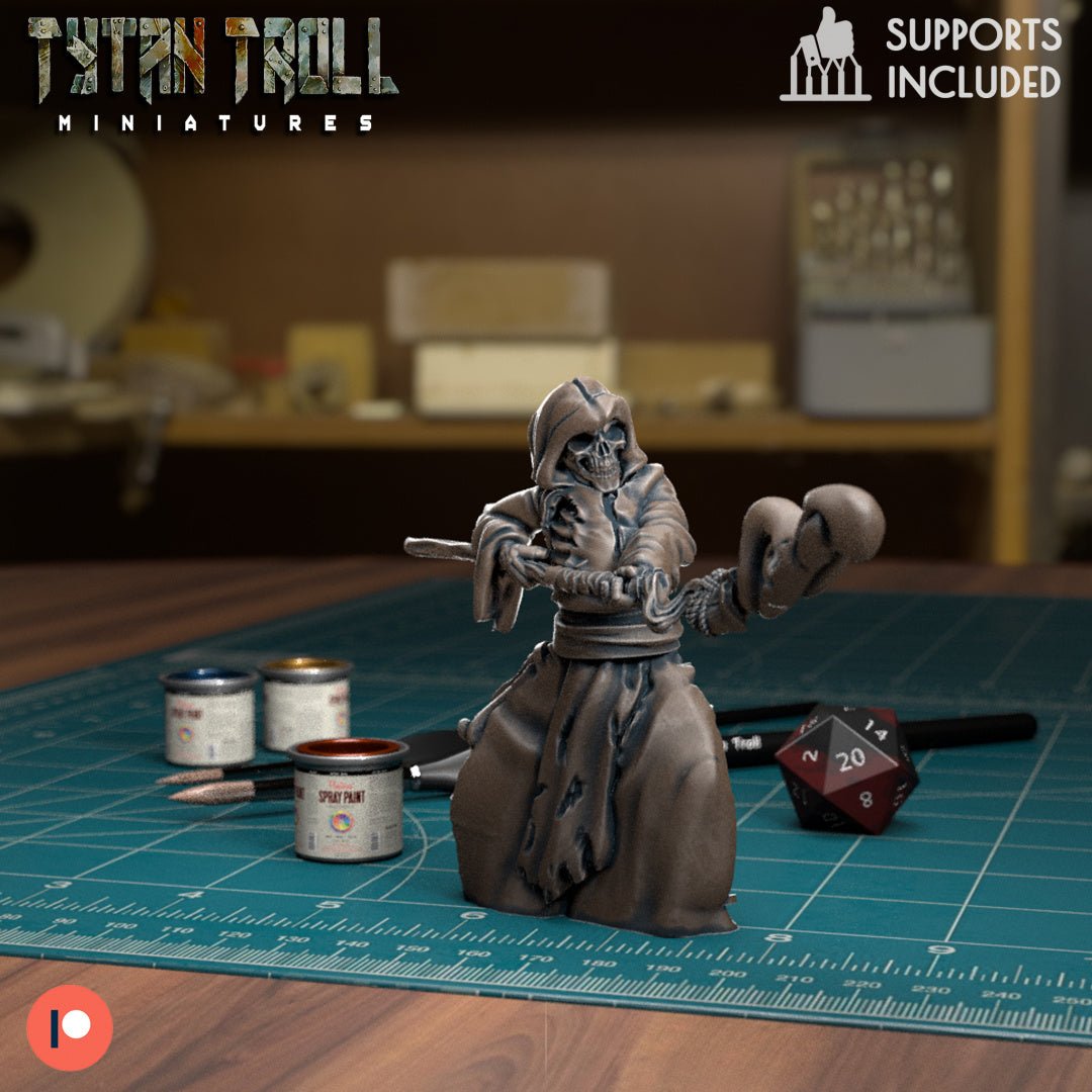 The Skeleton Wizard Miniature | C - Tabletop RPG & D&D miniature. Perfect for wargaming & collectors