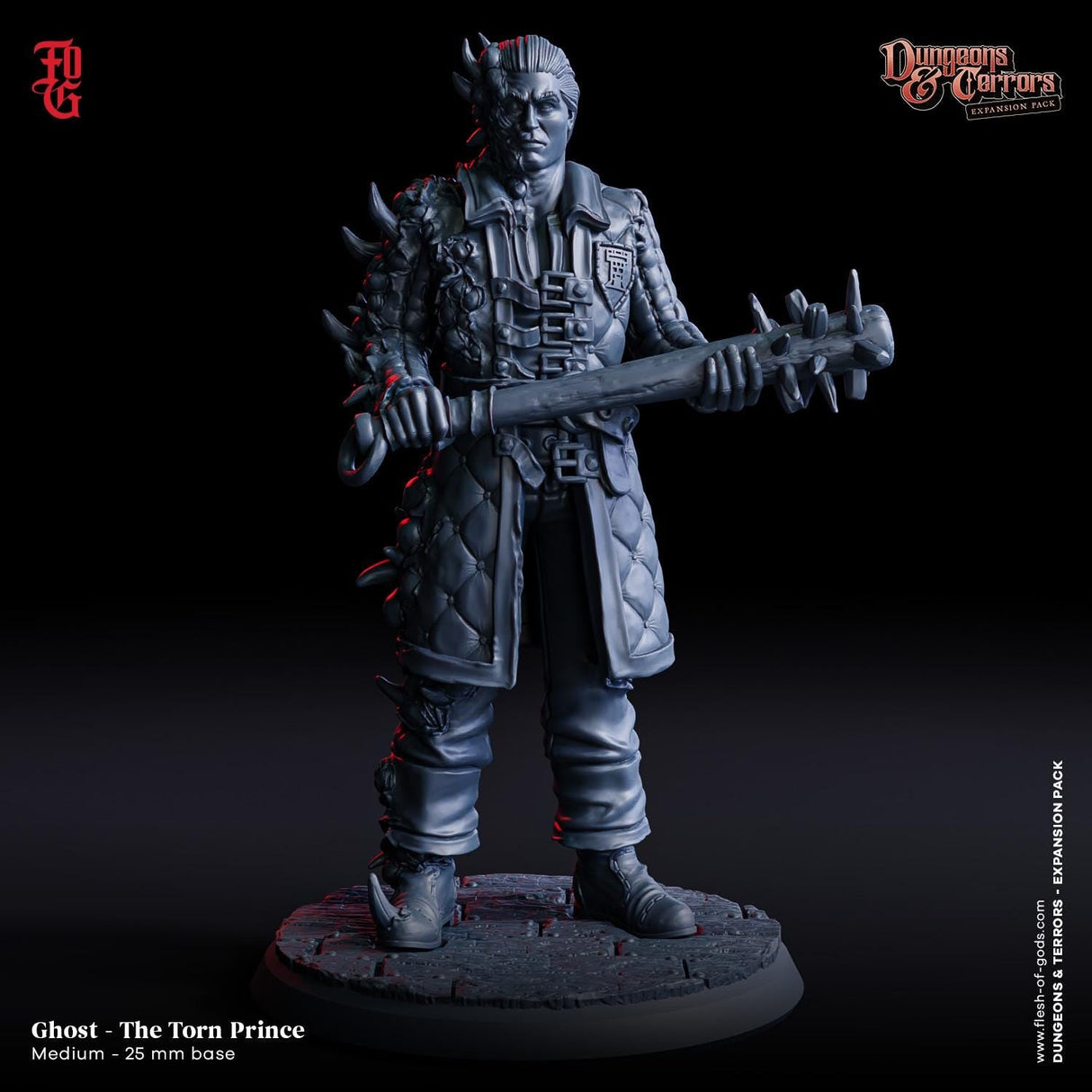 The Torn undead Prince, The Shadow Sister Miniature | The Torn Prince - Tabletop RPG & D&D miniature. Perfect for wargaming & collectors