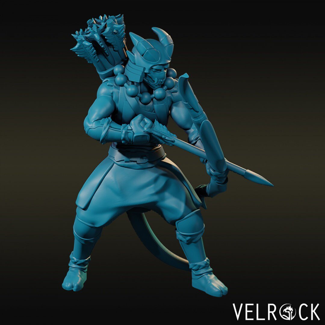 Tiefling Ninja Miniature | B - Tabletop RPG & D&D miniature. Perfect for wargaming & collectors