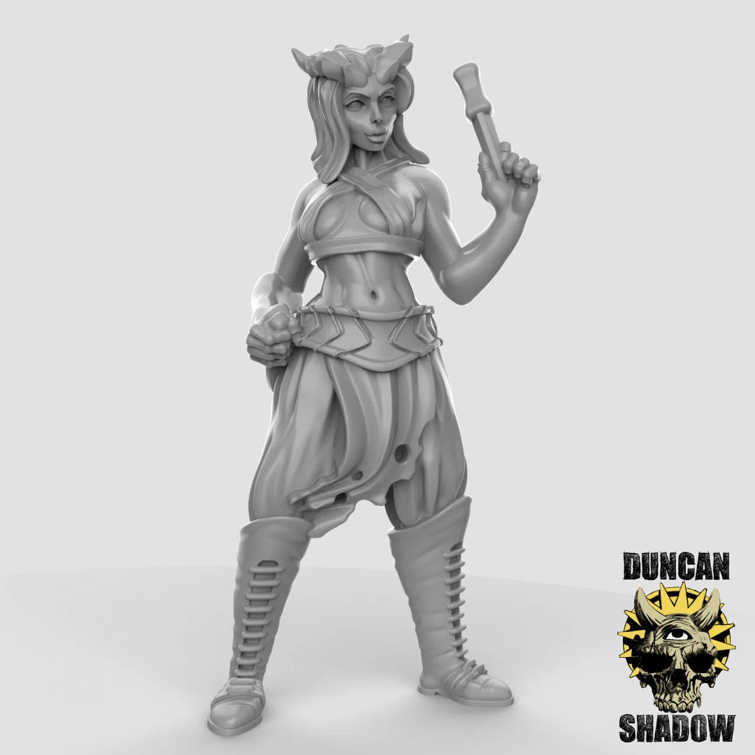 Tiefling Pirate Set 1 Miniature | C - Tabletop RPG & D&D miniature. Perfect for wargaming & collectors
