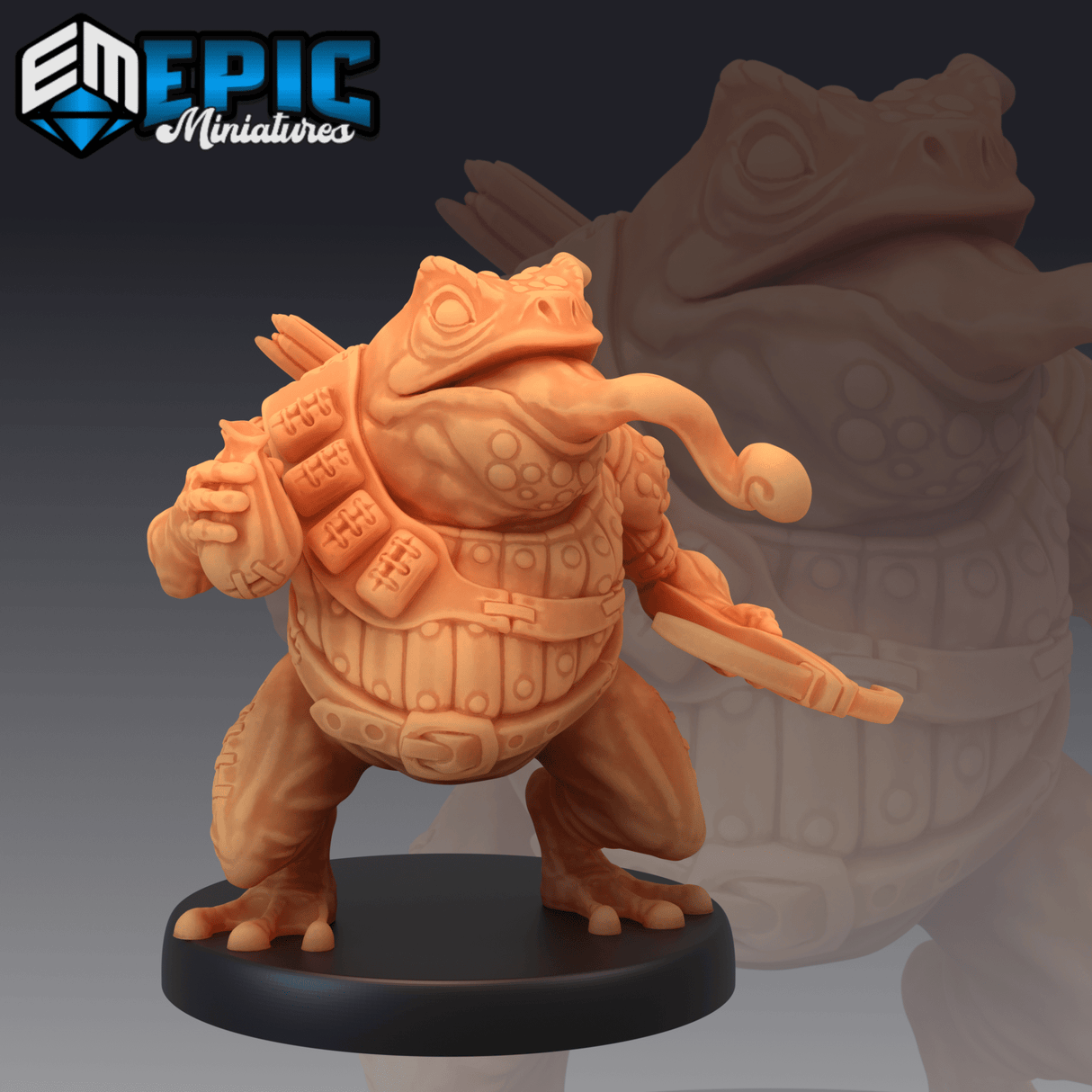Toad Frog Miniature | F - Tabletop RPG & D&D miniature. Perfect for wargaming & collectors