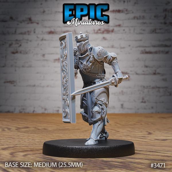 Tower Knight, Paladin Knight, Holy Warrior Miniature | 3471 - Tabletop RPG & D&D miniature. Perfect for wargaming & collectors