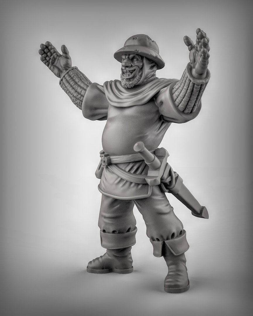 Town Folk Guards Miniature | Middle - Tabletop RPG & D&D miniature. Perfect for wargaming & collectors