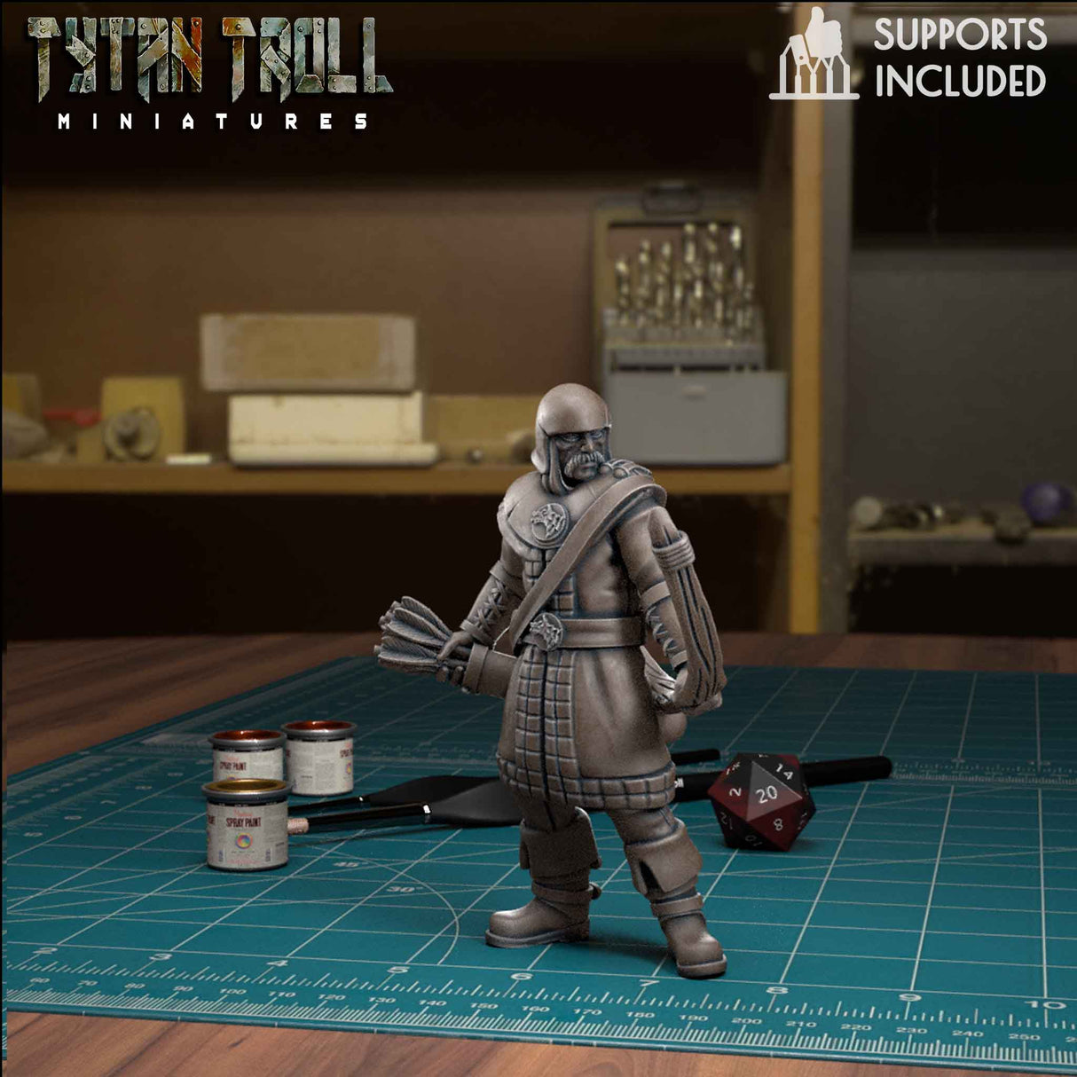 Town Guards Guard 5 Miniature | H - Tabletop RPG & D&D miniature. Perfect for wargaming & collectors