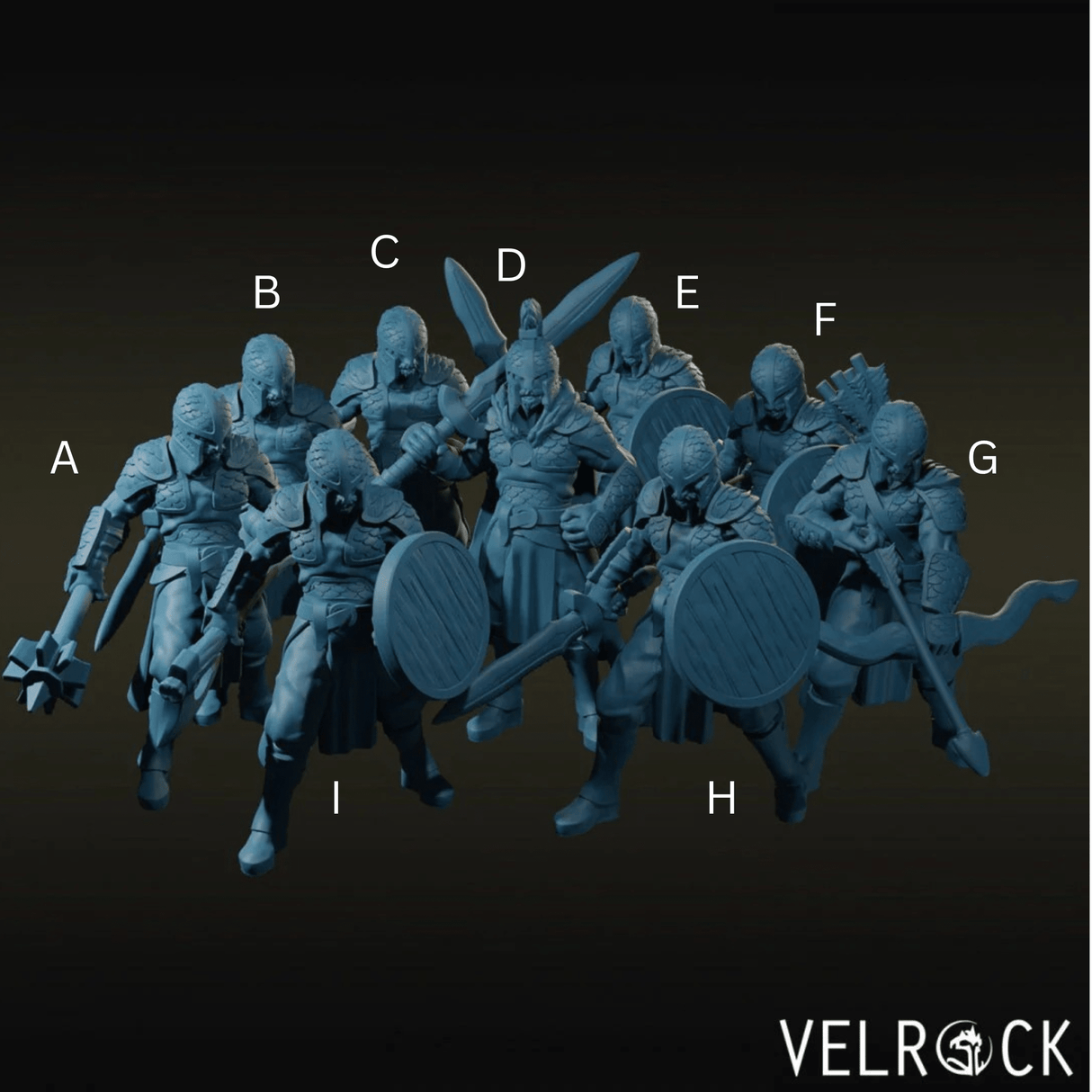 Town Guards Guard Desert Miniature | Set of 8 - Tabletop RPG & D&D miniature. Perfect for wargaming & collectors