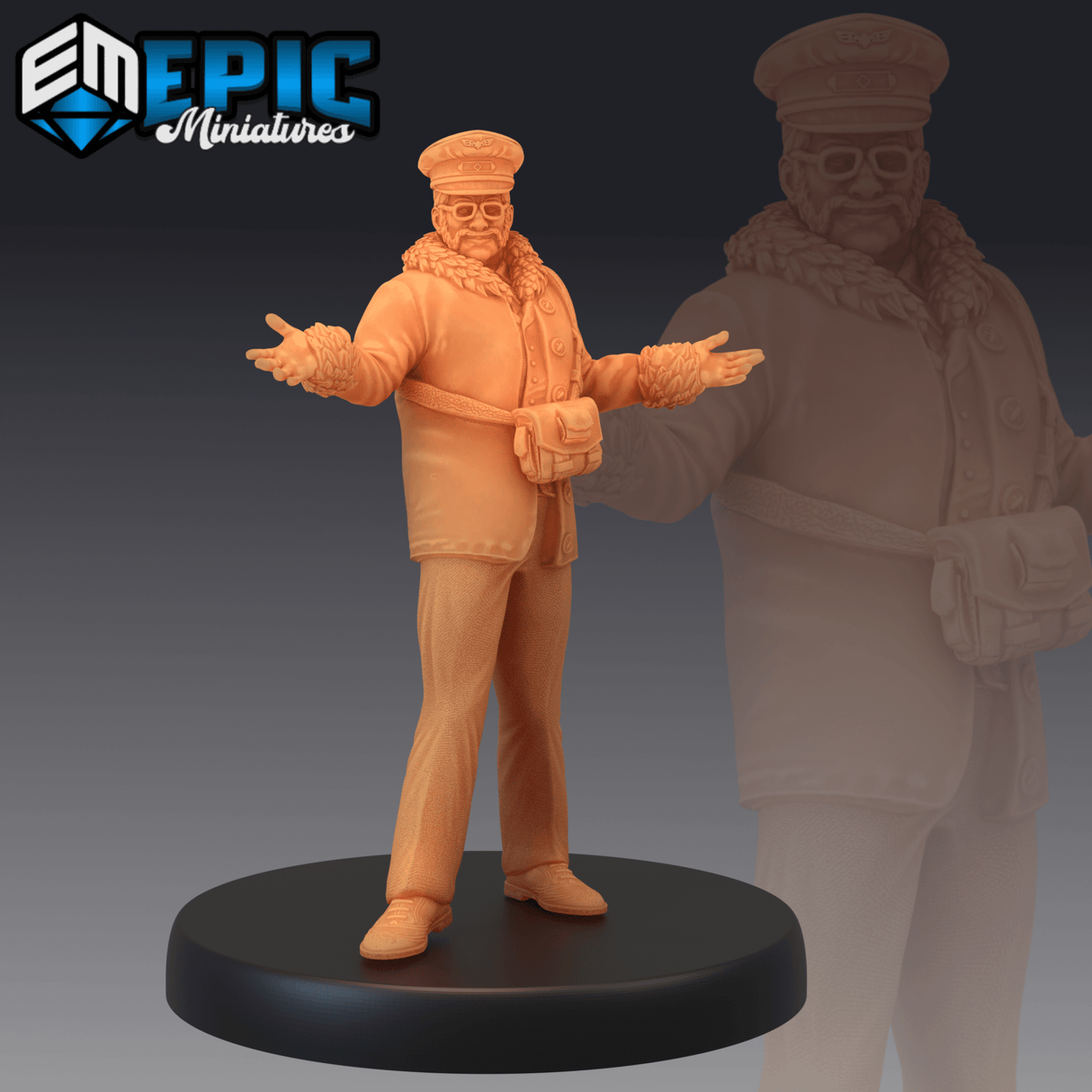 Train Conductor Miniature | C - Tabletop RPG & D&D miniature. Perfect for wargaming & collectors