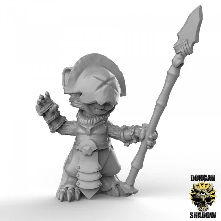 Tribal Mouse Miniature | B - Tabletop RPG & D&D miniature. Perfect for wargaming & collectors