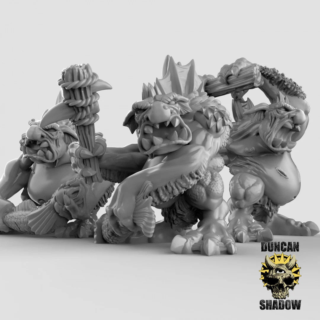 Troll Squad 3 Miniature | Set of 3 - Tabletop RPG & D&D miniature. Perfect for wargaming & collectors