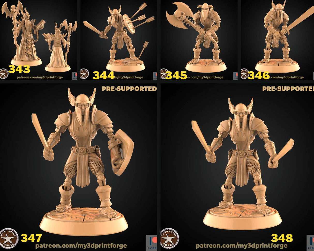 Undead Army Set 1 Miniature | Set of 6 - Tabletop RPG & D&D miniature. Perfect for wargaming & collectors