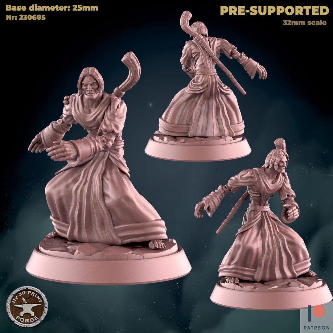 Undead Mage Set 1 Miniature | A - Tabletop RPG & D&D miniature. Perfect for wargaming & collectors