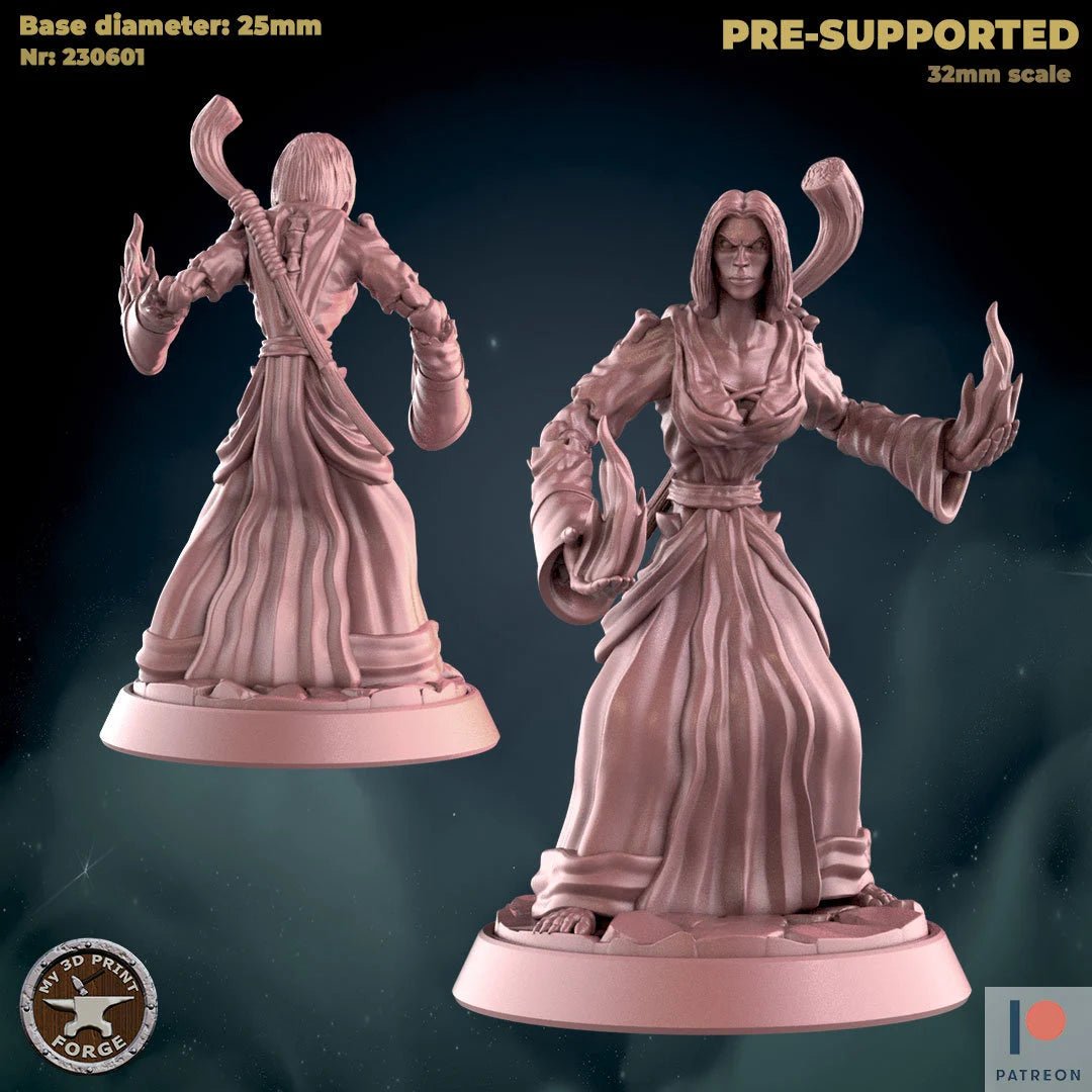 Undead Wizard Or Warlock Miniature | B - Tabletop RPG & D&D miniature. Perfect for wargaming & collectors
