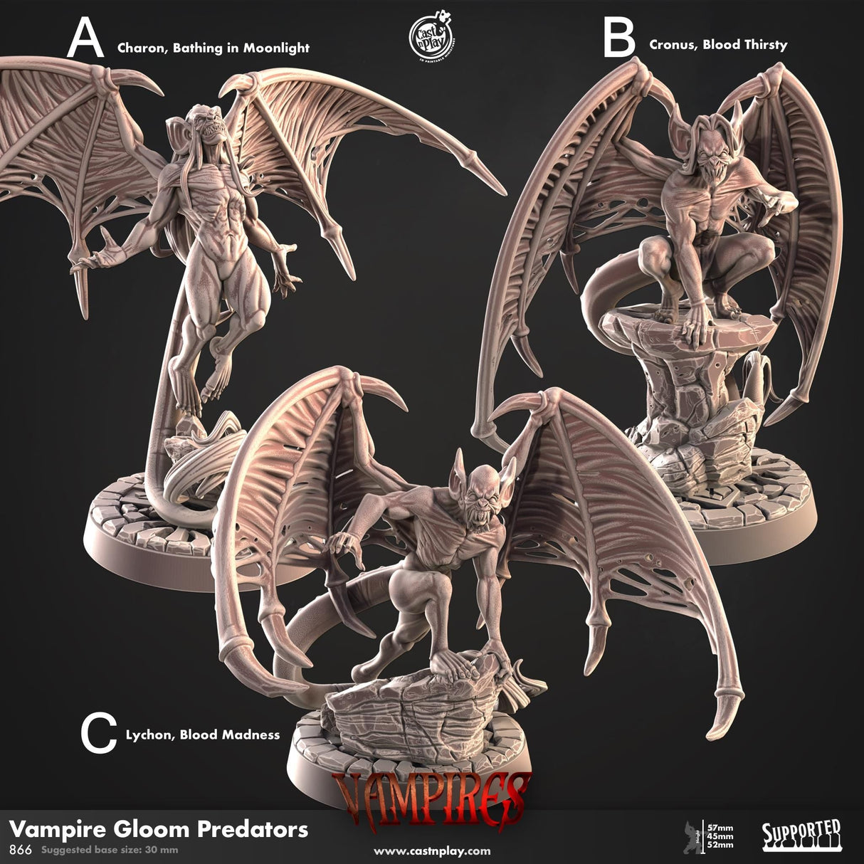 Vampires Gloom Miniature | A - Tabletop RPG & D&D miniature. Perfect for wargaming & collectors