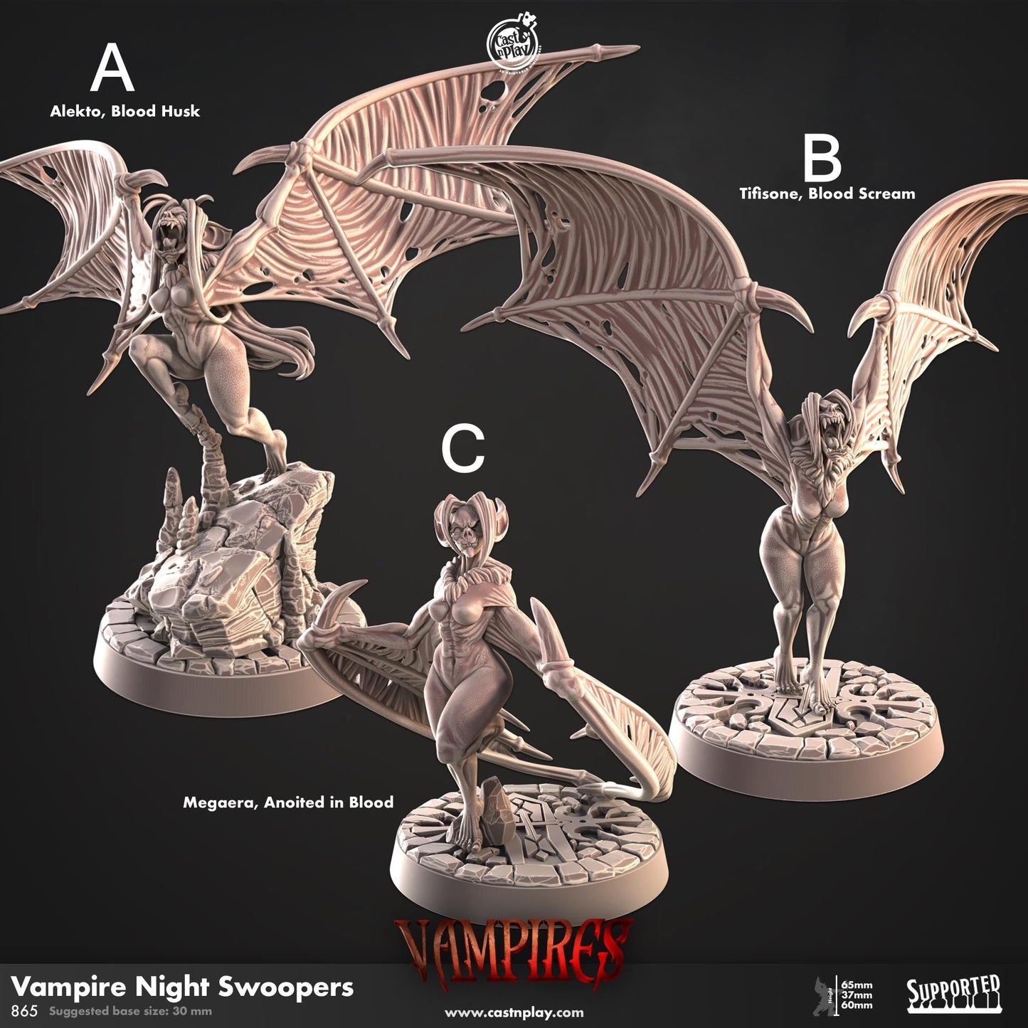 Vampires Miniature - Swooper A - 32mm