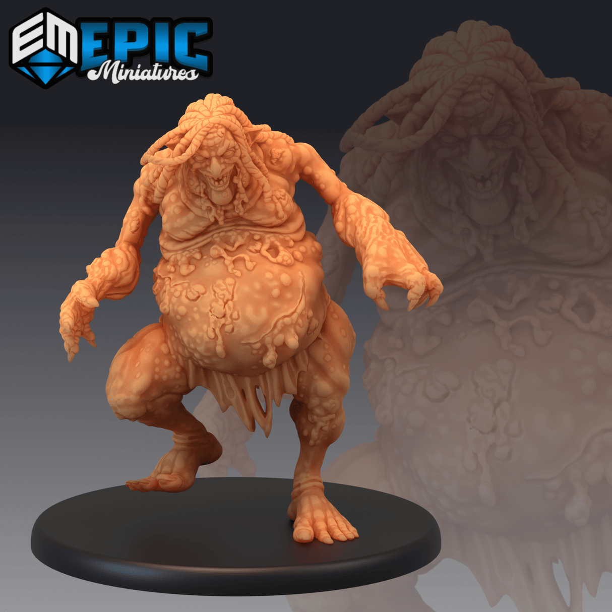 Venom Troll Miniature | A - Tabletop RPG & D&D miniature. Perfect for wargaming & collectors