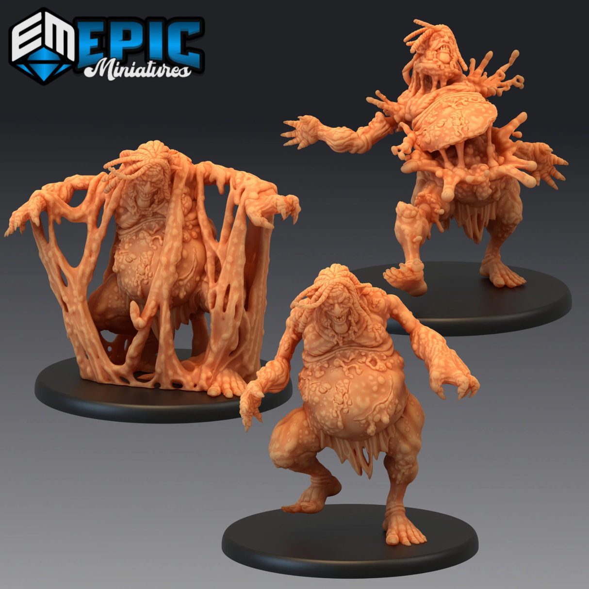 Venom Troll Miniature | Set of 3 - Tabletop RPG & D&D miniature. Perfect for wargaming & collectors