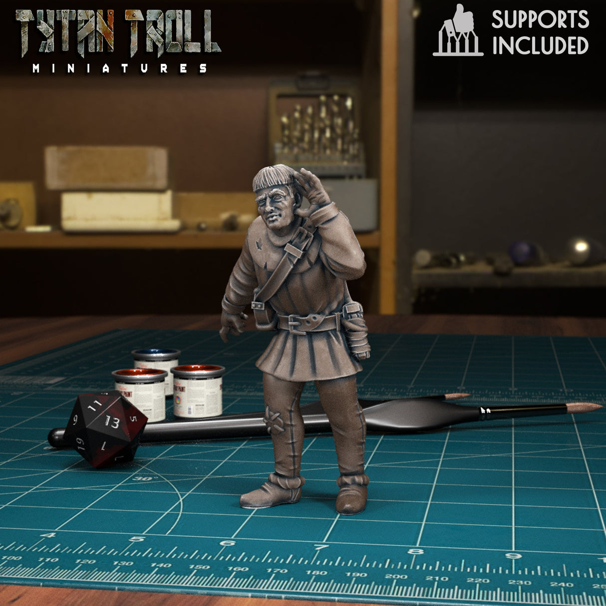 Village Mob Set 2 Miniature | A - Tabletop RPG & D&D miniature. Perfect for wargaming & collectors