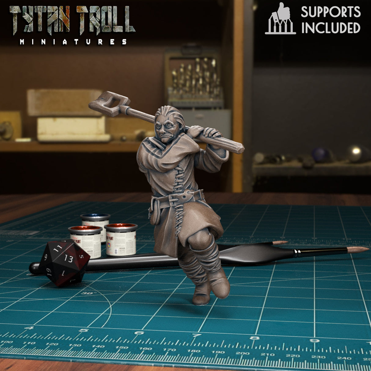 Village Mob Set 1 Miniature | E - Tabletop RPG & D&D miniature. Perfect for wargaming & collectors