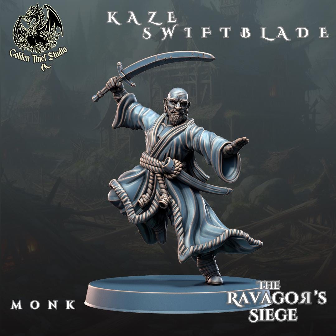 Wanderers, Ravegors Siege Gnolls Miniature | Wanderer C - Tabletop RPG & D&D miniature. Perfect for wargaming & collectors