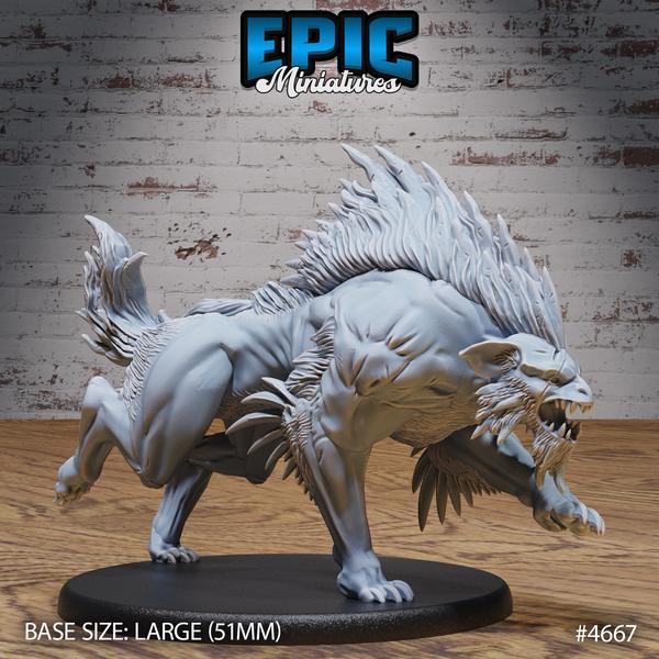 Warg Beast Miniature | 4667 - Tabletop RPG & D&D miniature. Perfect for wargaming & collectors