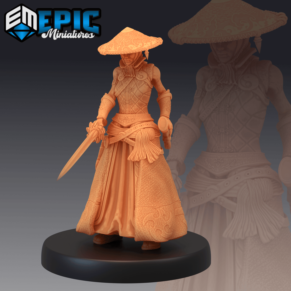 Warrior Monk Miniature | A - Tabletop RPG & D&D miniature. Perfect for wargaming & collectors