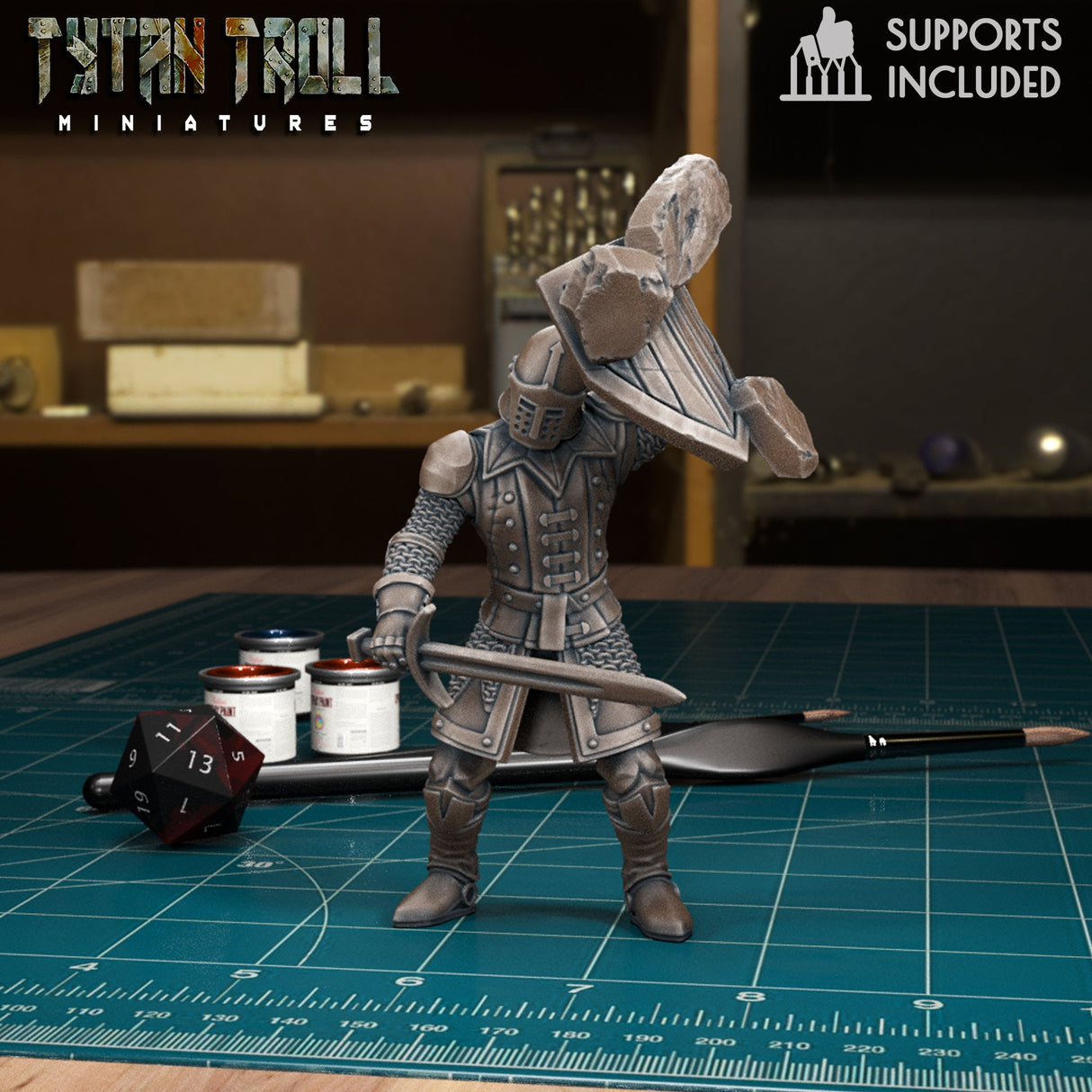 Warriors Guards Warrior Guard 3 Miniature | B - Tabletop RPG & D&D miniature. Perfect for wargaming & collectors