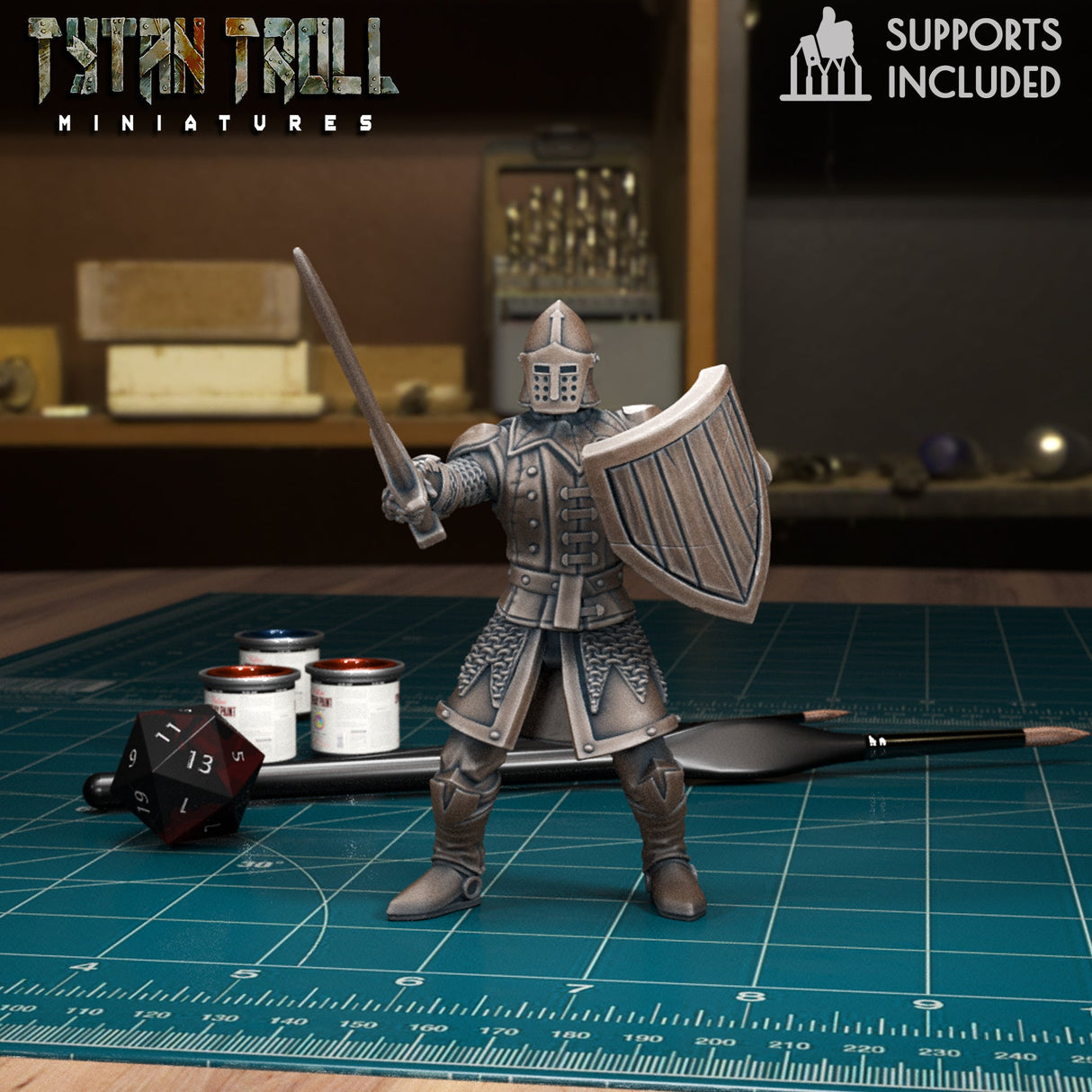 Warriors Guards Warrior Guard 3 Miniature | E - Tabletop RPG & D&D miniature. Perfect for wargaming & collectors