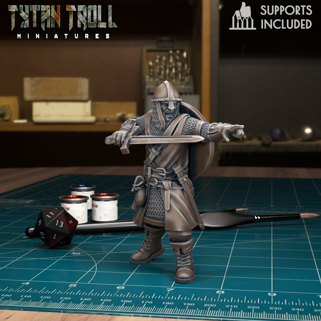 Warriors Guards Warrior Guard 2 Miniature | F - Tabletop RPG & D&D miniature. Perfect for wargaming & collectors
