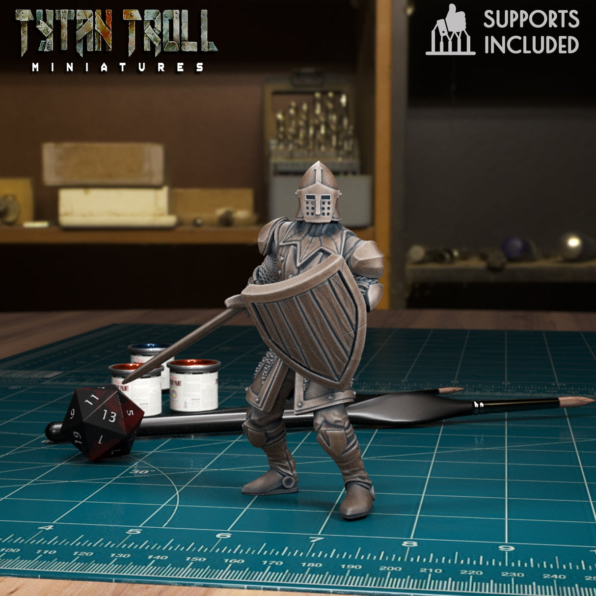 Warriors Guards Warrior Guard 3 Miniature | F - Tabletop RPG & D&D miniature. Perfect for wargaming & collectors