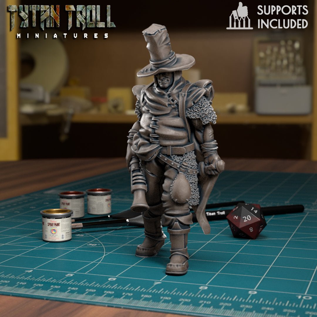 Wasteland Pilgrims Miniature | E - Tabletop RPG & D&D miniature. Perfect for wargaming & collectors